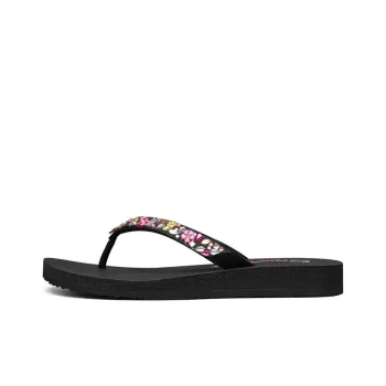Skechers Meditation Rubber Sole EVA Slip-Resistant Slide Slippers Women's Black Multicolor