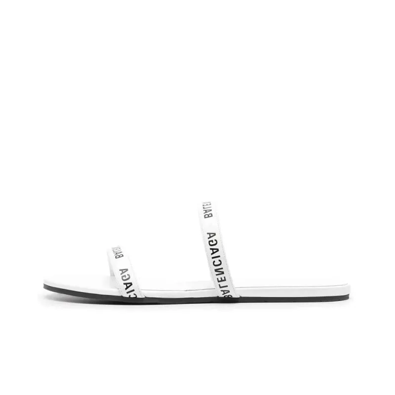 Balenciaga Round Sandals 'White Black' Women's-0