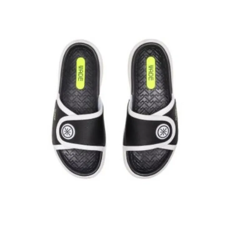 LiNing WOW Rubber Sole Quiet Abrasion Resistant Slide Slippers Men's Black-3