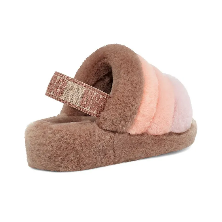 UGG FLUFF YEAH Sandal Women's Walnut Wood Color-3