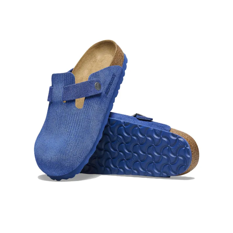 Birkenstock Boston Embossed Corduroy Suede Indigo-4