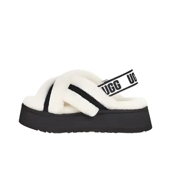 UGG DISCO Fashion Slippers Women's White