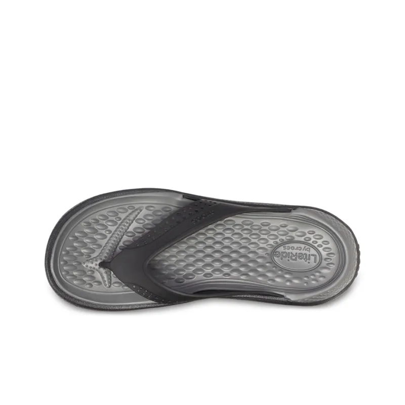 Crocs LiteRide Minimalistic Beach Flip Flops Dark Grey-4