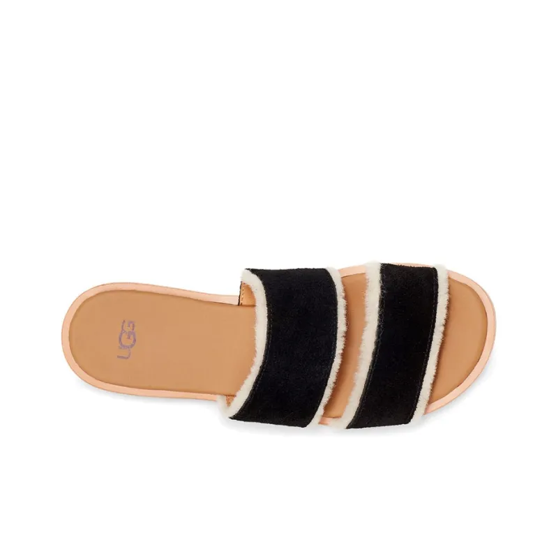 UGG Rubber Sole Slide Slippers Women's Black-3