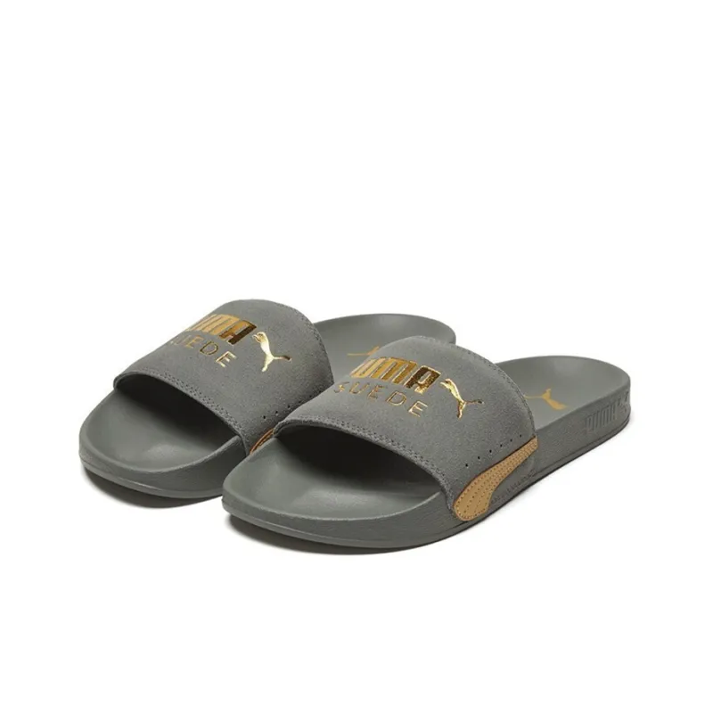 PUMA Leadcat Ftr Suede Classic Slide Grey/Gold-2