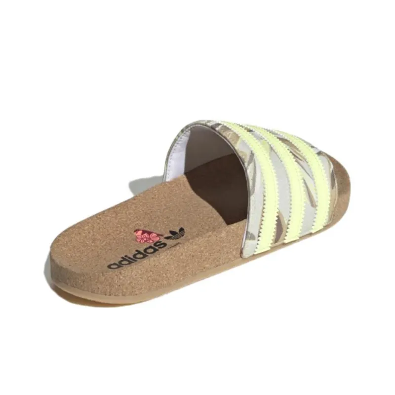 Adidas Originals Adilette Cork 'Yellow' Women's-3