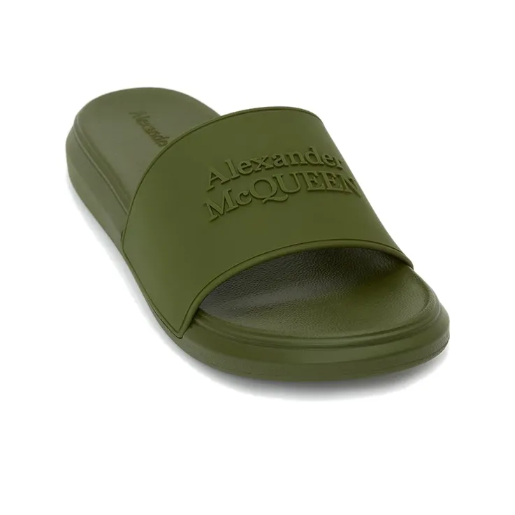 Alexander McQueen Pool Slide Forest Green-2