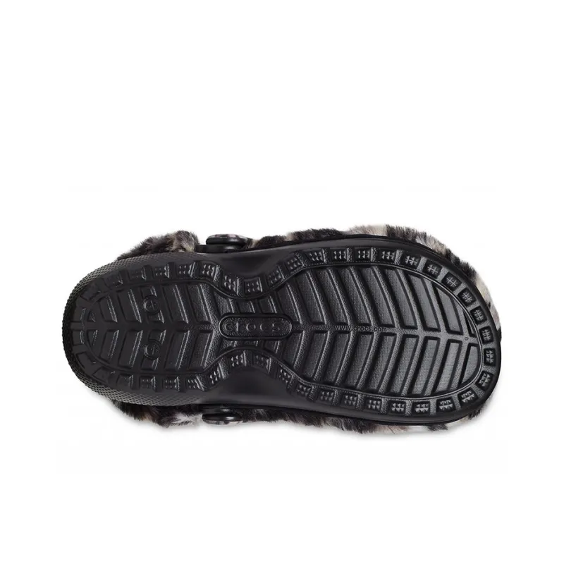 Crocs Classic Fur Sure 'Lined Animal Oreo' Women's-6
