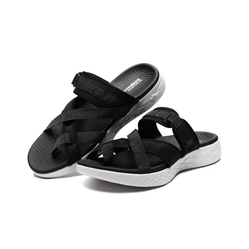 Skechers On The Go Slide Slippers Men Black/White-2