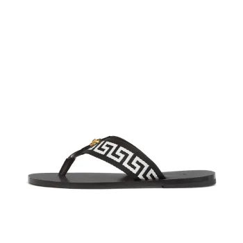 VERSACE Stylish Sandals Men's Black White