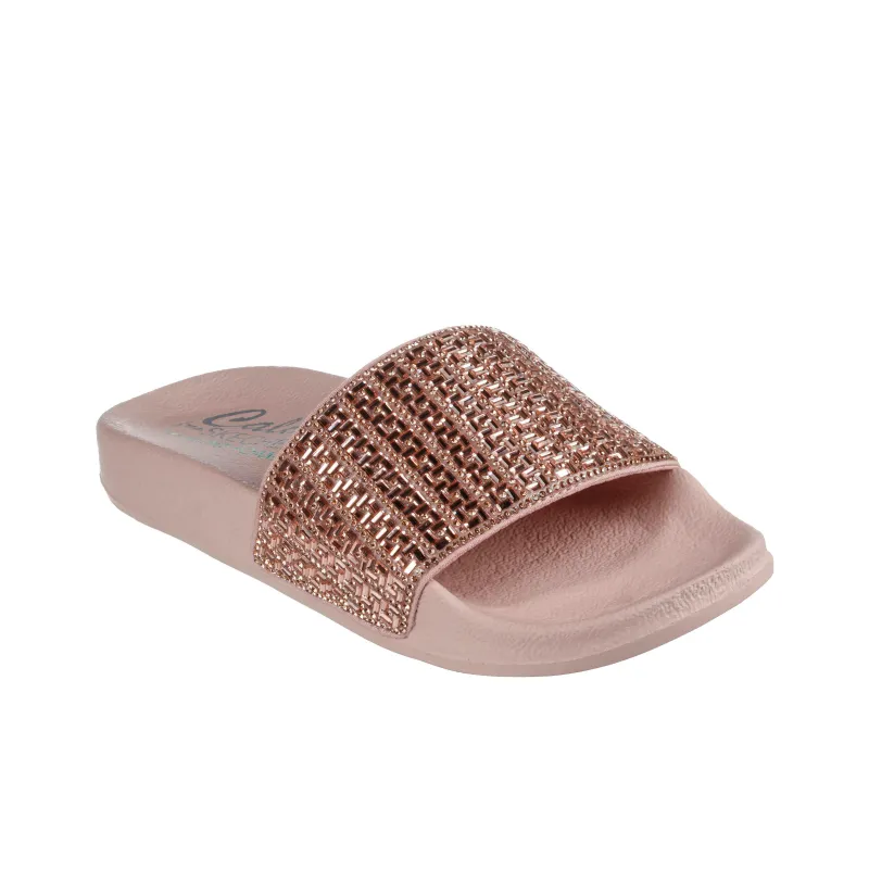 Skechers Slide Slippers Women's Gold/Pink-2