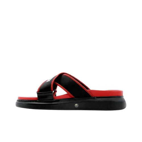 Alexander McQueen Oversized Hybrid Slide Red Black