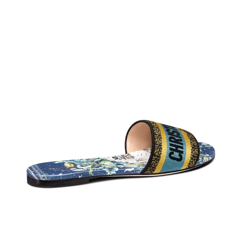 DIOR Dway Slide Slippers Women's Blue-3