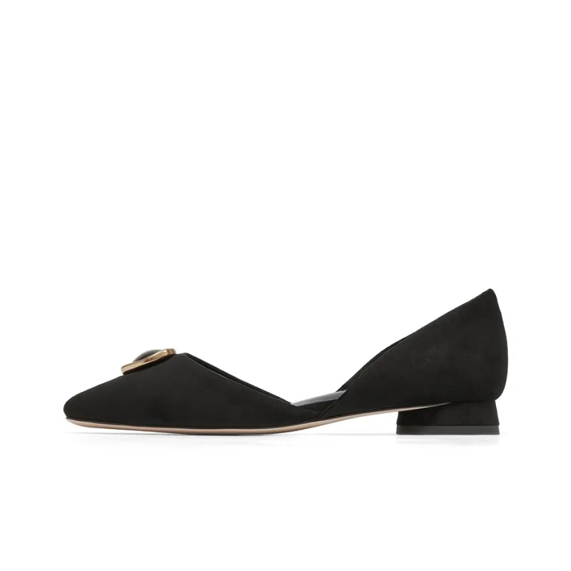 CHARLES&KEITH Casual Single Shoes Women's Black Textured-0