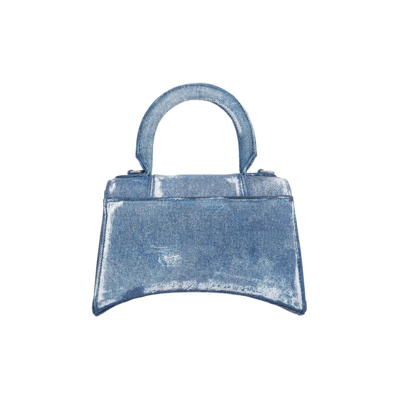 Balenciaga Hourglass Denim Handbag Extra Small Women's Denim Blue-2