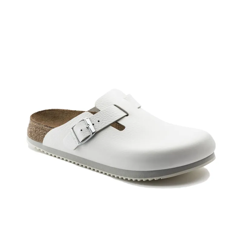 Birkenstock Boston Super Grip Leather 'White'-1
