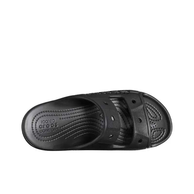 Crocs Fashion Casual Unisex Black Slippers-2