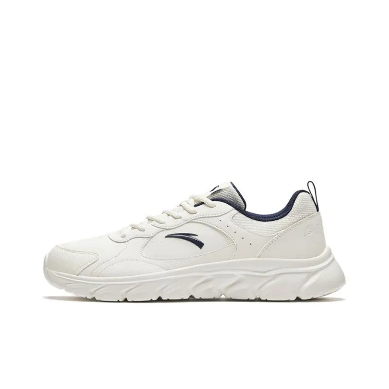 Anta Slip Resistant, Abrasion Resistant, Lightweight Low Top Running Shoes Men's White-0