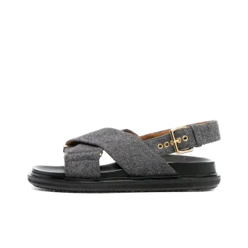 MARNI Criss cross Fussbett Strap Sandals Women's Gray