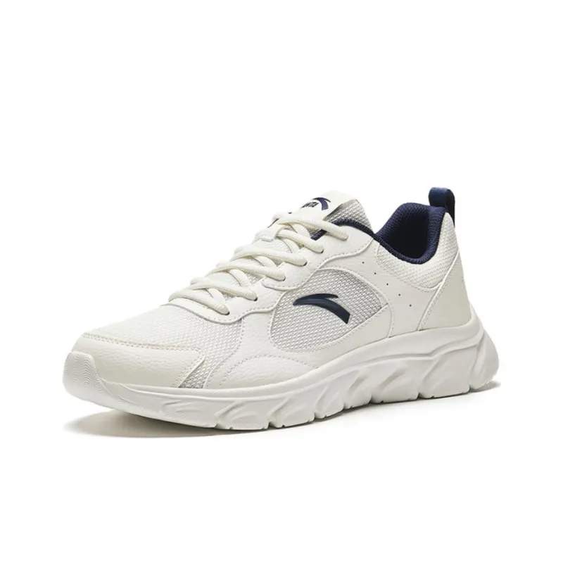 Anta Anti Slip Wear Resistant Low Top Running Shoes Men's White-1