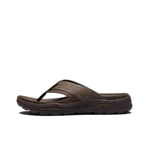 Skechers Arch Fit Motley Slide Slippers Men Chocolate