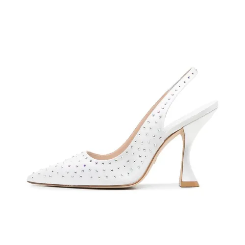 stuart weitzman 107mm Stud-detail Leather Pumps