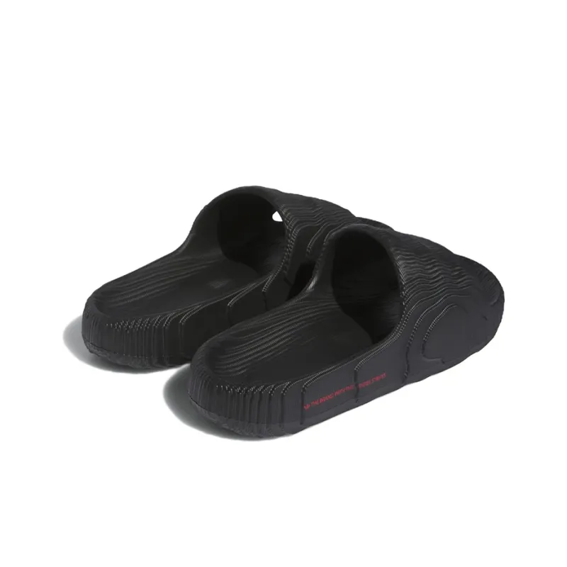 Adidas Adilette 22 Slides Black Scarlet-2