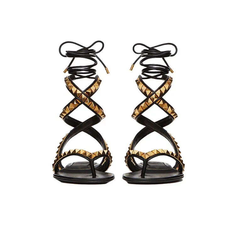 Valentino Rockstud One Strap Sandals Women's Black-3
