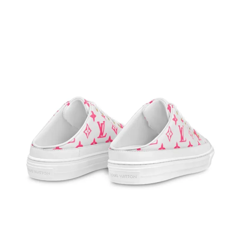 LOUIS VUITTON Stellar Closed Toe Slippers Women's Red White-3