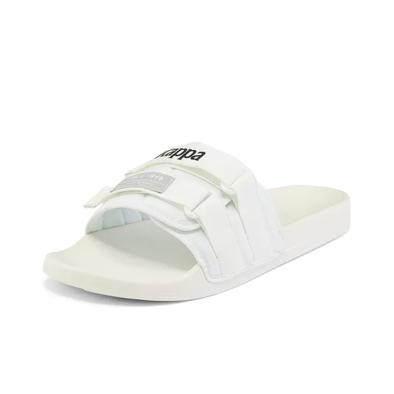 Kappa EVA Stitching Quiet Slide Slippers Unisex White-1
