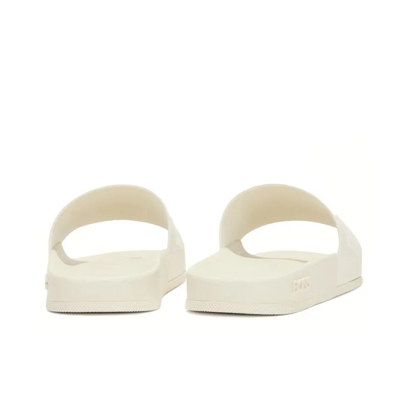 HUGO BOSS Rubber Sole Slide Slippers Men's White-3