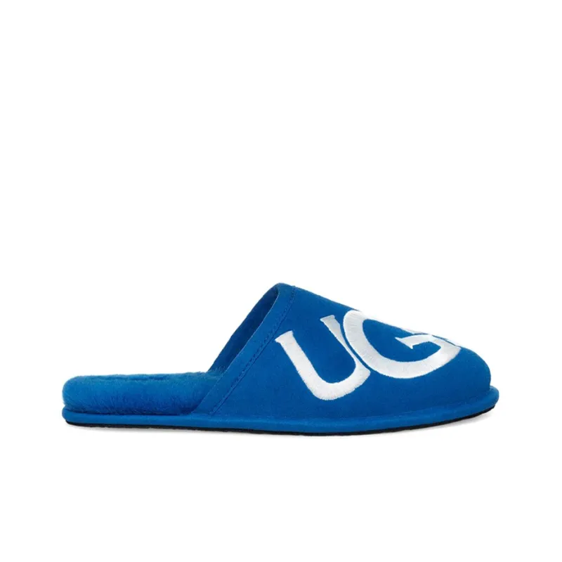 UGG Scuff Logo Slipper Classic Blue White-1
