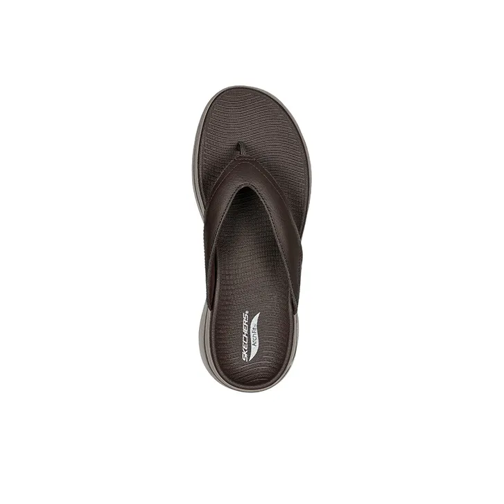 Skechers Go Walk Arch Fit Rubber Sole Slip-Resistant Slide Slippers Men's Brown-2