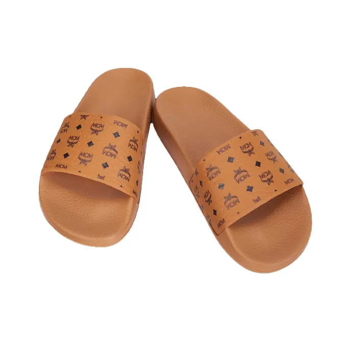 MCM Logo-print Moulded-footbed Slides-2