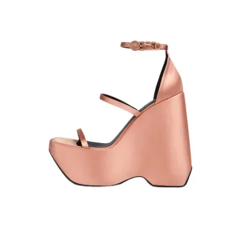 VERSACE 160mm Triplatform Sandals Blush Women's