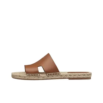HERMES Antigua Espadrille Natural Safari Calfskin Leather