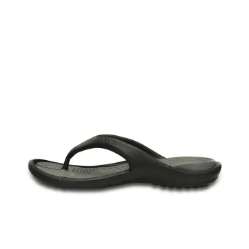 Crocs Soft Sole Cozy Flip Flops Unisex Black Gray