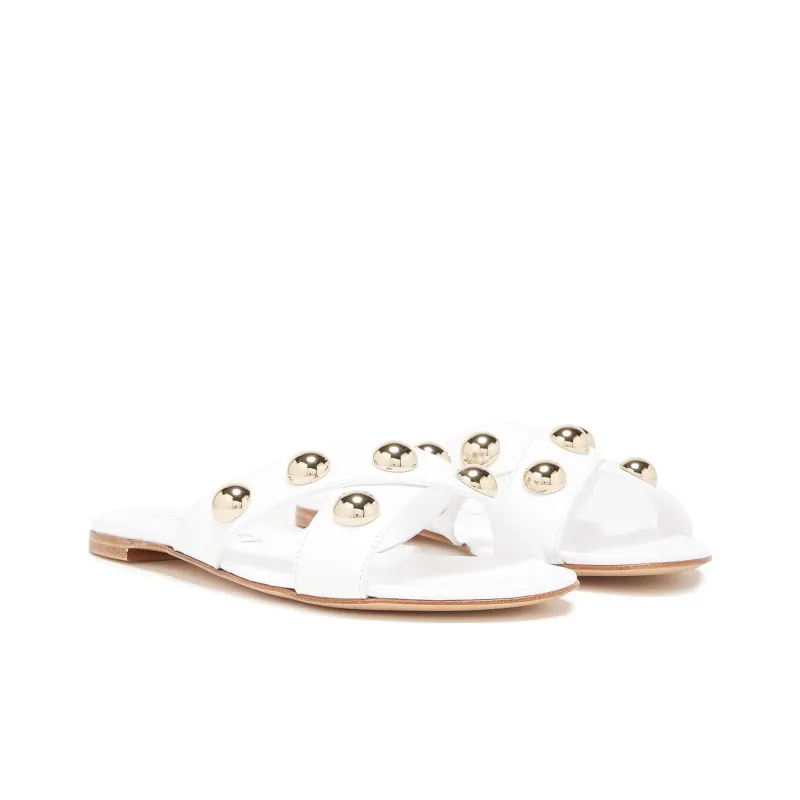 Casadei Ellen Slide Slippers Women's White-2