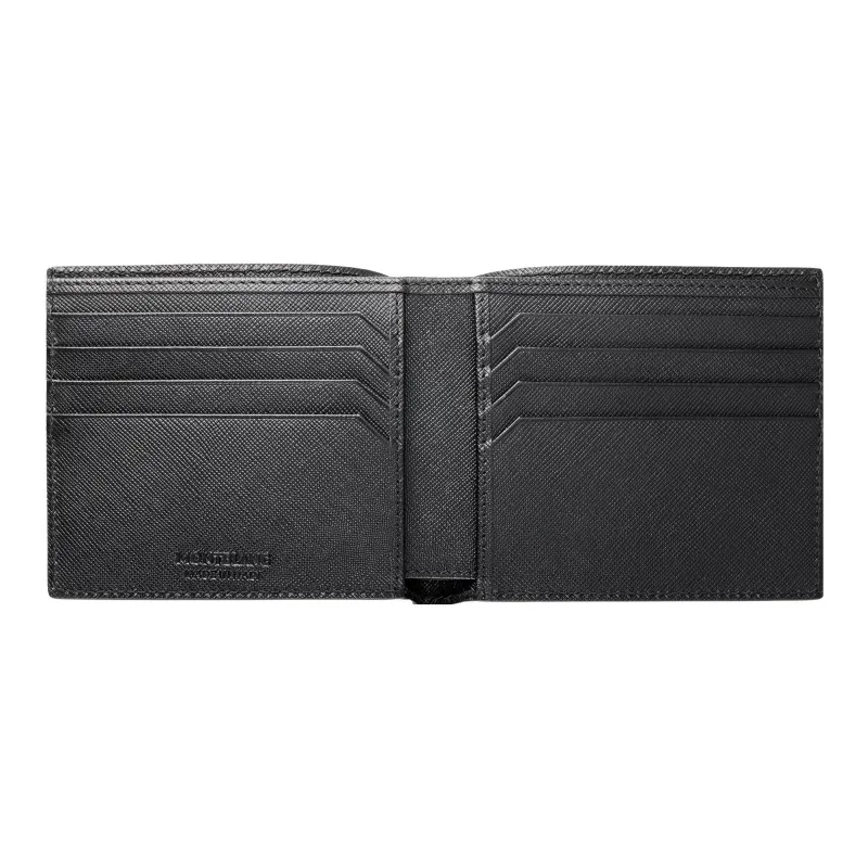 MONTBLANC Cow Leather Card Holder Wallet Men's Black-5
