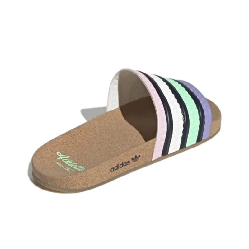 Adidas Adilette Cork Slides Pulse Mint Legend Ink Light Purple-3