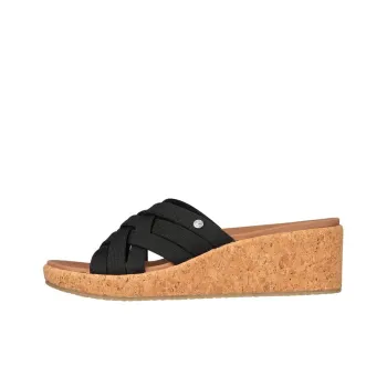 Skechers ARCH FIT BEVERLEE Rubber Sole Quick Dry Slide Slippers Women's Brown Black