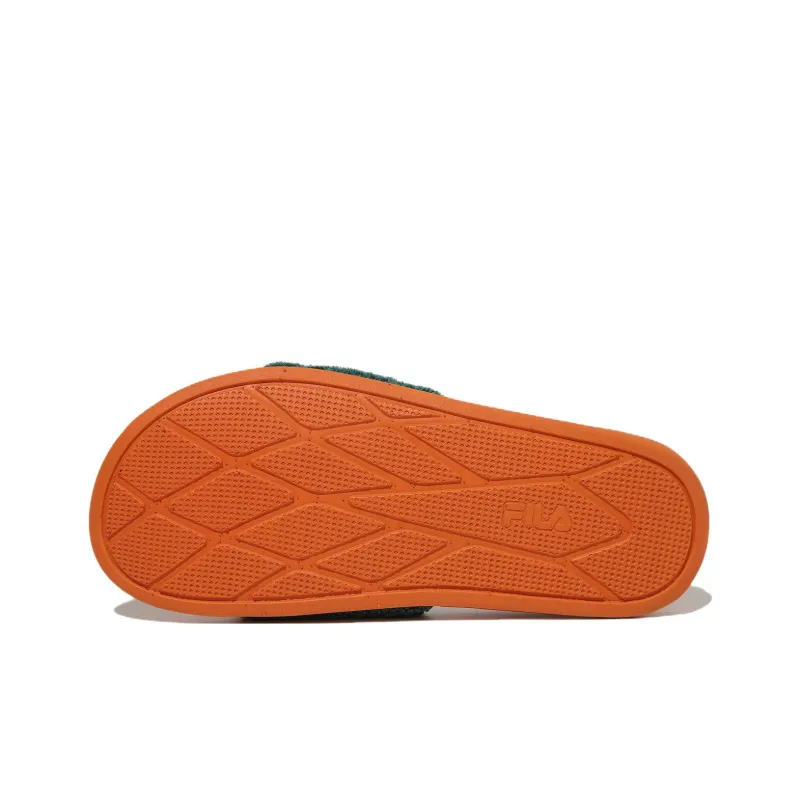 FILA Slicktender V2 Tennis Slicktender V2 Tennis Sports Slippers Unisex Green Orange Korean Style-3