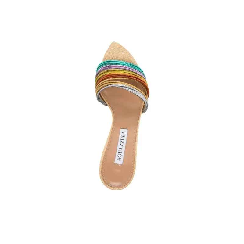 AQUAZZURA Rendez Vous 75mm Mules-4