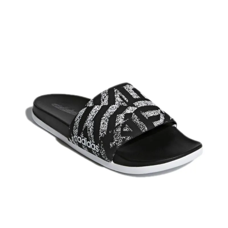 Adidas Adilette CloudFoam Plus Graphic Slides 'Core Black' Women's-2