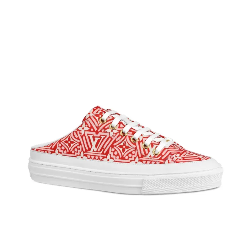 LOUIS VUITTON Crafty Stellar Mules 'Red White' Women's-1