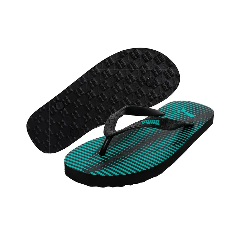 PUMA Caspian Idp Slide Slippers Men's Black Cyan-2