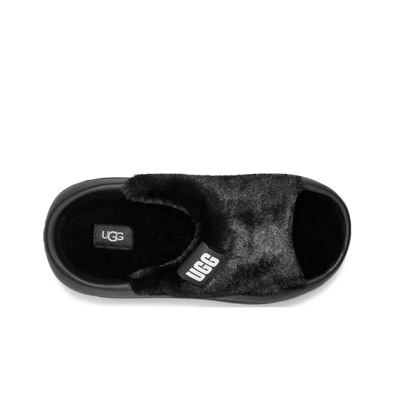 UGG FoamO UGGplush Slide Black Women's-3