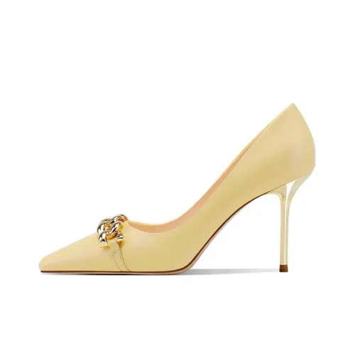 SHUDAIER High Heels Women's Light Yellow