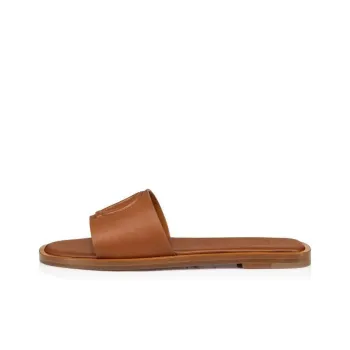 Christian Louboutin CL Monogram-embossed Mules