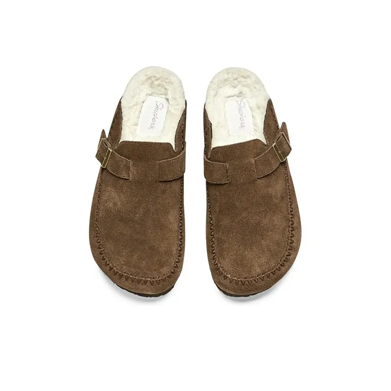 Skechers ARCH FIT GRANOLA Rubber Sole Quick Dry Slide Slippers Women's Brown-3